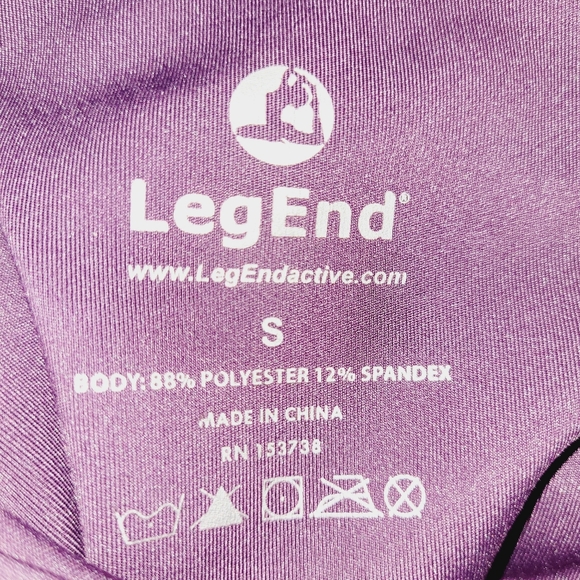 LegEnd leggings Purple Women's Small High Waist Compression Pockets Gym Exercise - Picture 3 of 9
